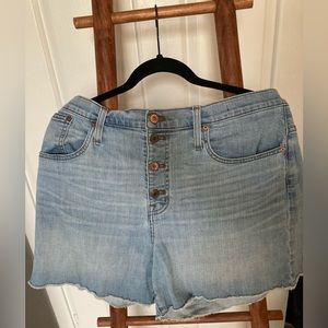 J. Crew High-Rise Denim Short in Juniper Wash, 32